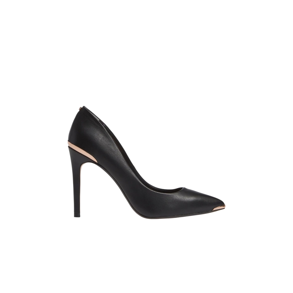 NWT - Ted Baker - Isibeli Black and Gold Heels - Size 40.5 / 9